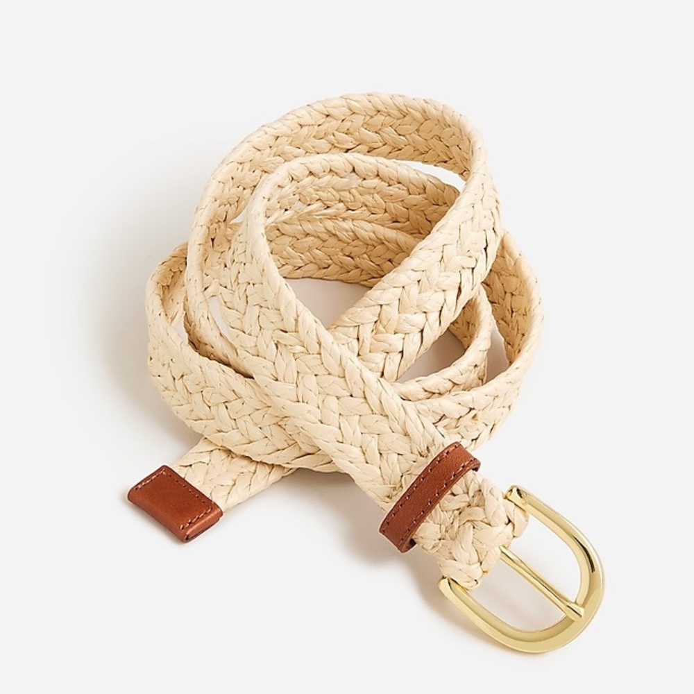 NWT - J. Crew - Classic Belt in Raffia